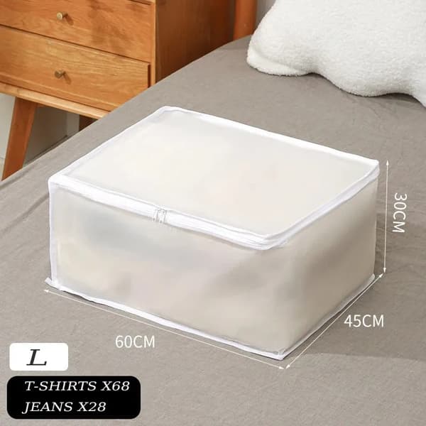 Förvaringsväska för sängunder, Vattentät, Stor kapacitet,vit L, 2st-d