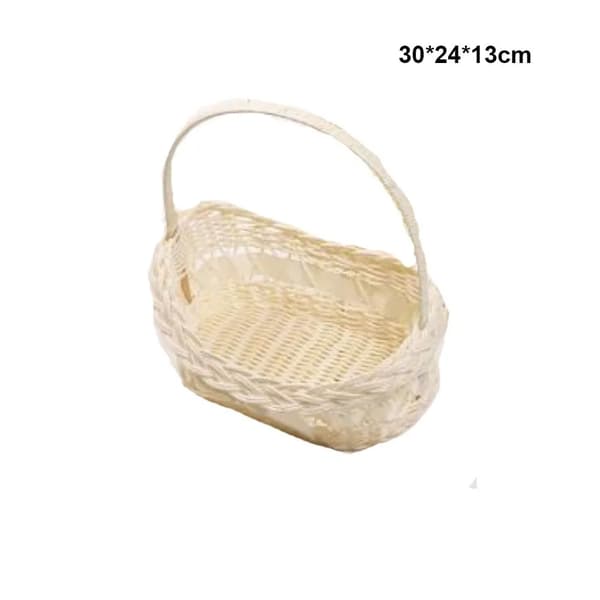 Förvaringskorg, Handvävd Design, Miljövänligt Material,30-24-13cm