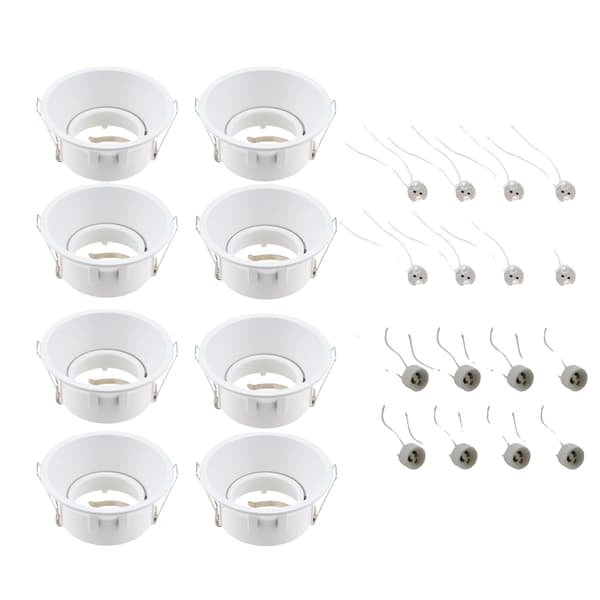 Spotlight, Lätt installation, Hållbar konstruktion,8PCS Rund-Vit