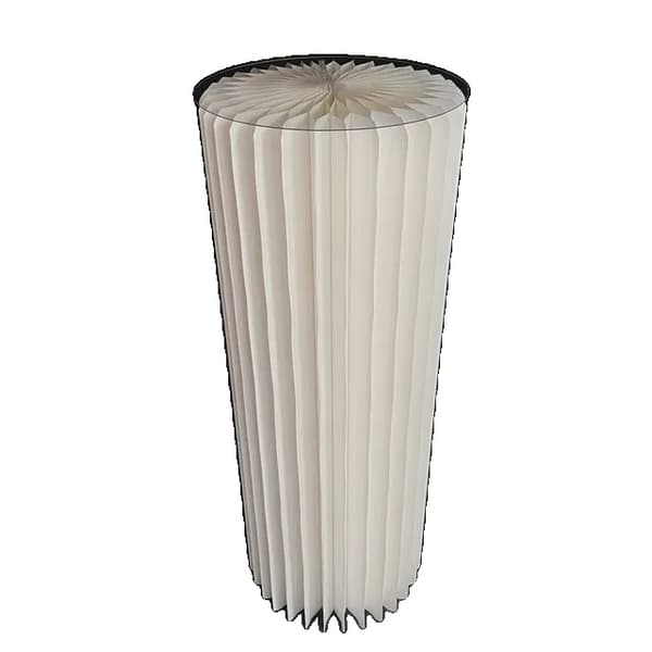 Kakställ, hopfällbar design, guldfinish, H80cm vit
