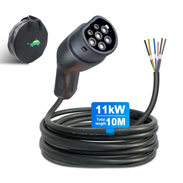 Laddkabel för elfordon, Typ 2-kompatibel, IP67-klassad,10M
