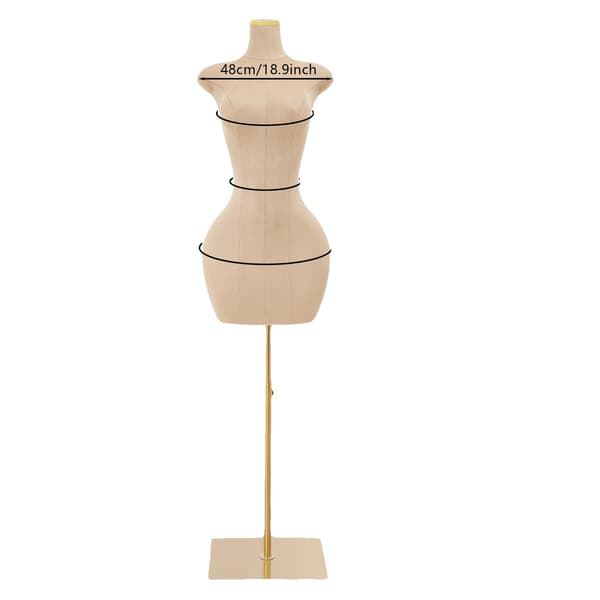 Klädform Mannequin, Justerbar Höjd, Modern Design,Guld