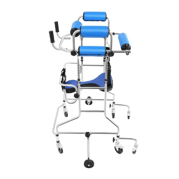 Rollator, 8 hjul, justerbar höjd och bredd,Blå