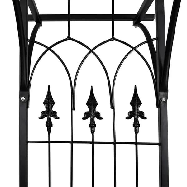 Trädgårdsbåge, Tungt Metall, Rustik Design,svart