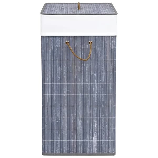 Vasketøjskurv, Bambusmateriale, 83 L Kapacitet,MULTI