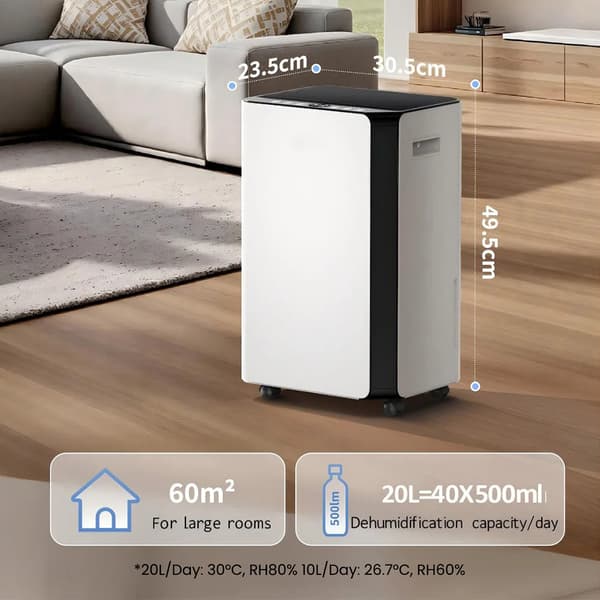 Affugter, 20L Kapacitet, Smart Kontrol,EU stik, OL20-BD068CF