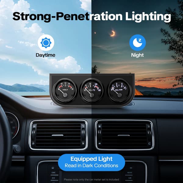 Bilmålerkit, Omfattende Overvågning, Stort LED-display,sort