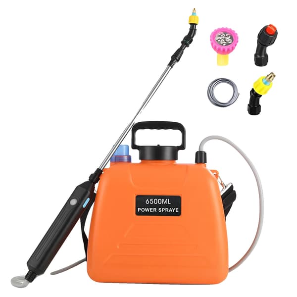 Tryckspruta, 3 Sprutlägen, Ryggsäckdesign,Orange 6.5L