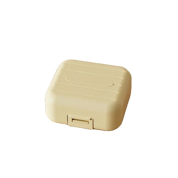 Pillerorganisatör, Bärbar Design, Säker Förvaring,S-Gul