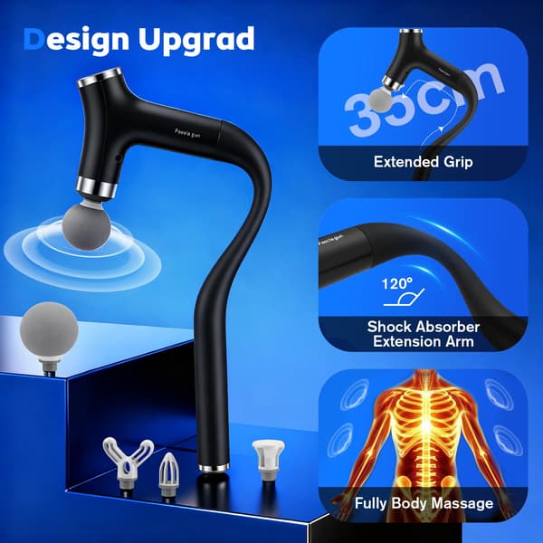 Massagepistol, U-formet design, Flere hastighedsindstillinger,A