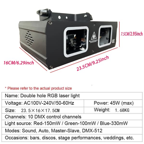 RGB Moving Head Projektor, Lydaktiveret Kontrol, Tri-Farve Array,Dobbeltlinse RGB (EU)