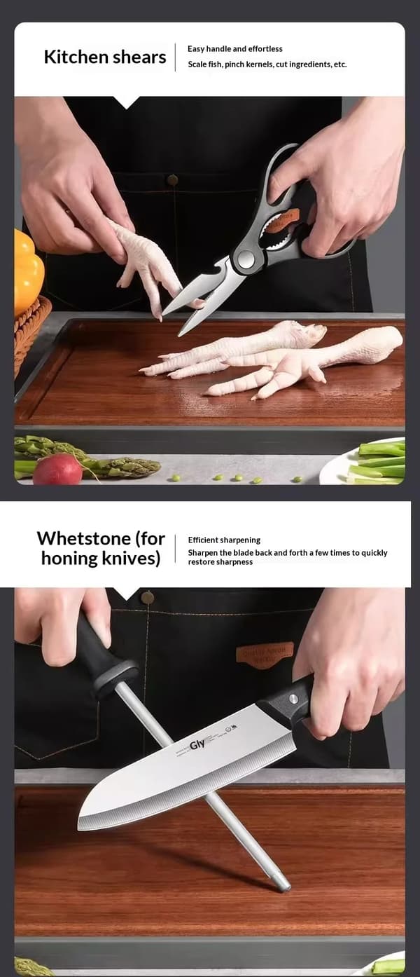 Köksknivset, Professionell Kvalitet, Ergonomisk Design,svart