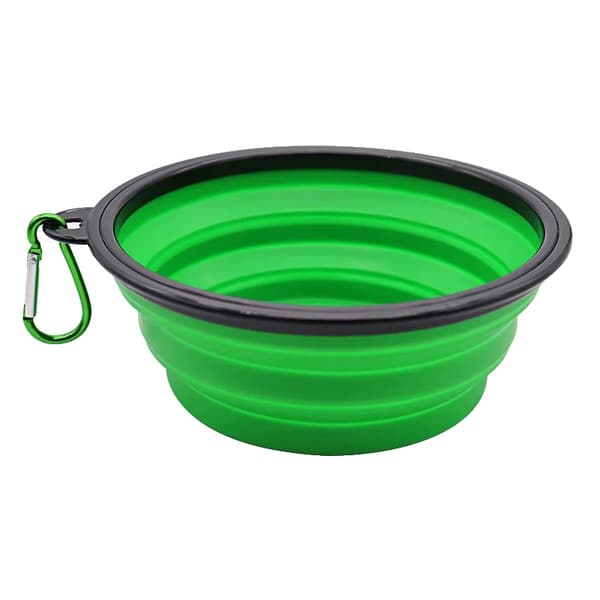 Bärbar Hundskål, Sammanfallande Design, Multifunktionell Användning,grön, 1500ML