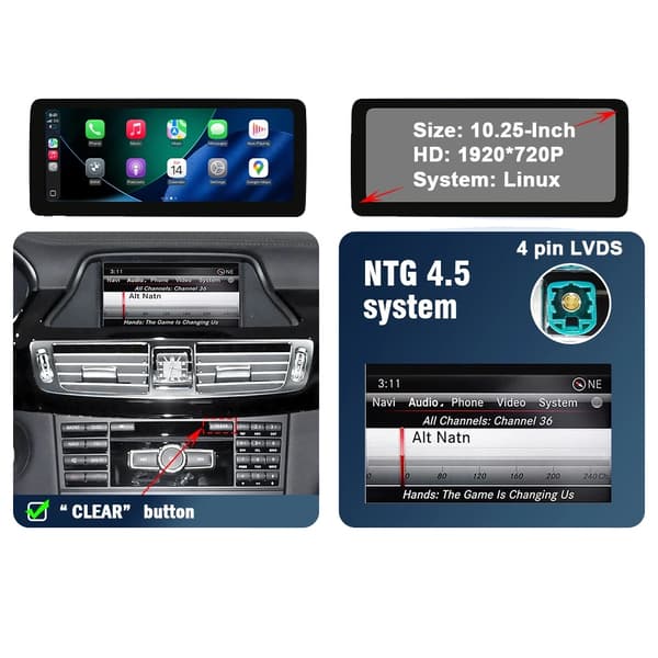 Autovideosoitin, langaton CarPlay, langaton Android Auto,NTG 4.5