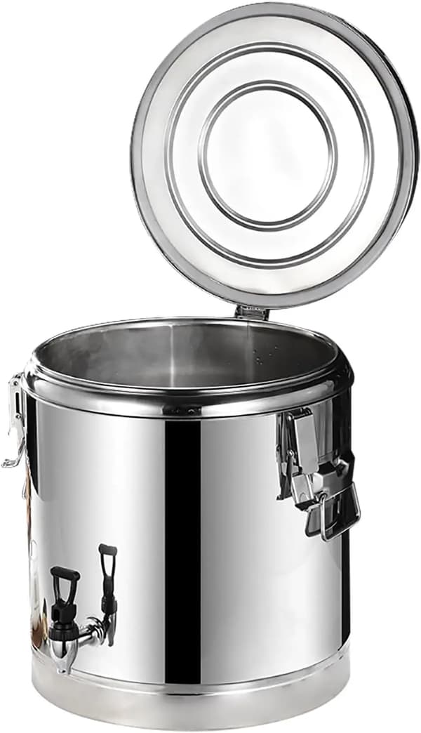 Isoleringshink, Rostfritt Stål, Integrerad Kran, Silver