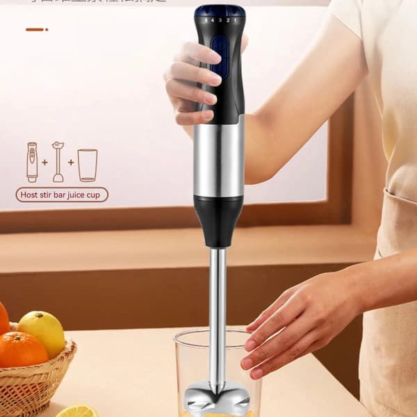 Håndblender, Rustfrit Stål Krop, Justerbar Hastighed,EU STIK