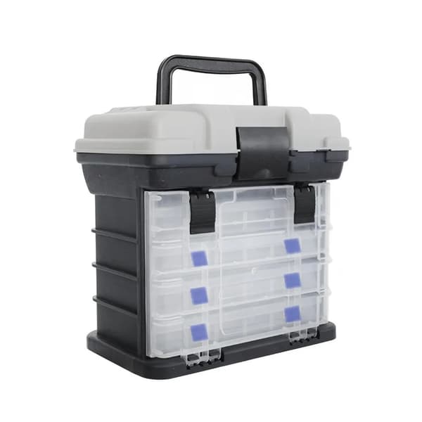 Fiskegrej Kasse, Bærbar, Multi-Compartment Organizer,sort