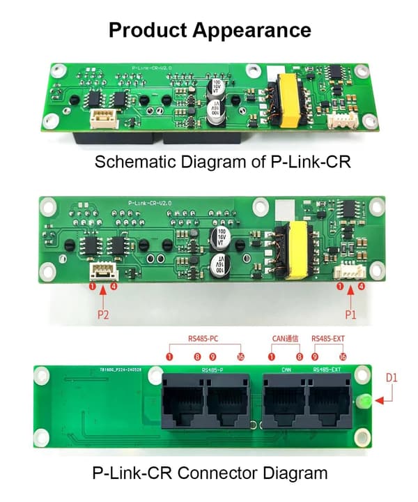 Kommunikationsinterfacekort, Kompatibelt med SMART BMS, Nem installation,JK-P-Link-CR-V2.0