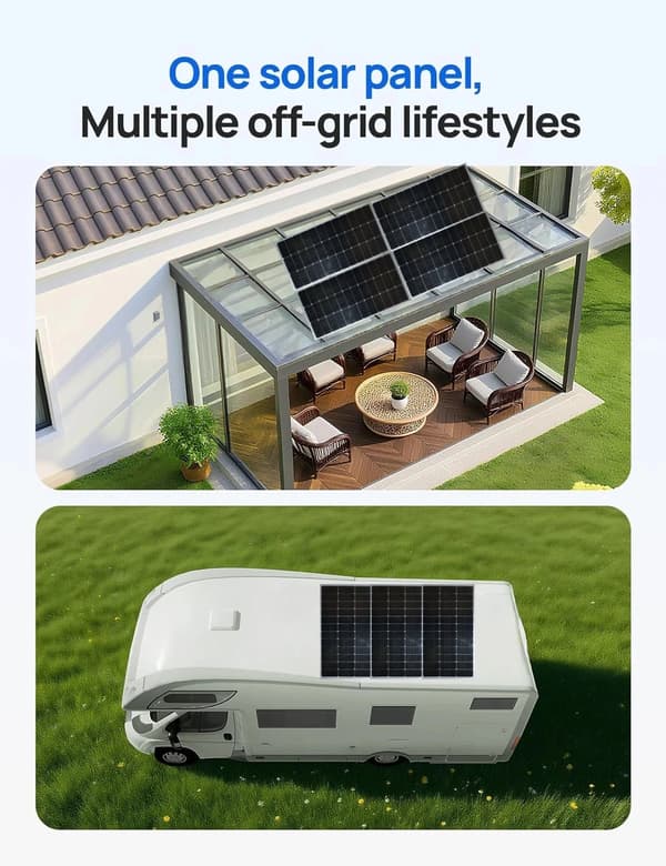 Solpanel, Monokristallin, Hög Effektivitet,120W    2PCS