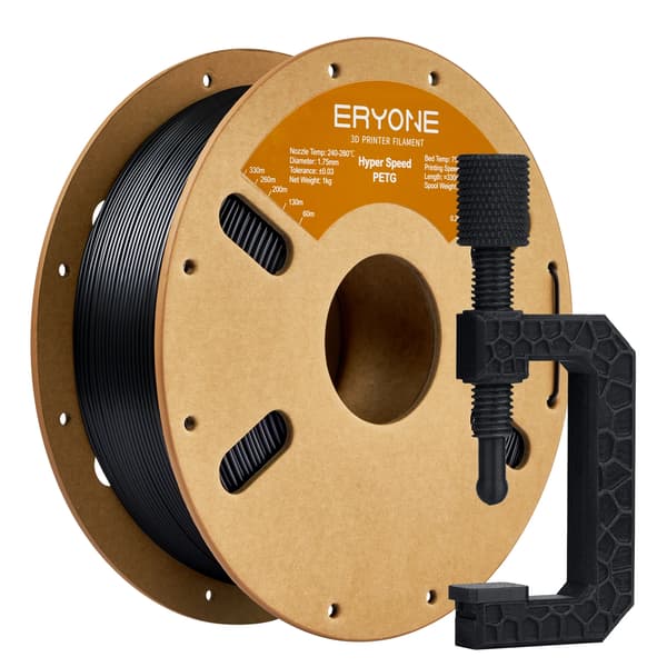 3D Print Filament, PETG Material, Egnet til FDM Printere,Sort 3KG