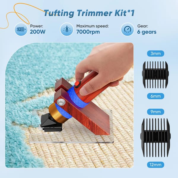 Tufting Gun, 2-i-1 Design, Komplett Startkit,full set