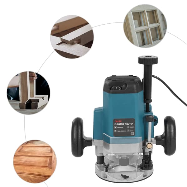 Elektrisk Trimmer, 6 Variabla Hastigheter, 15 Fräskärare,Blå
