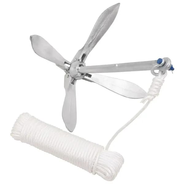 Foldbar Anker, Støbejern, 10 kg Kapacitet,Argent