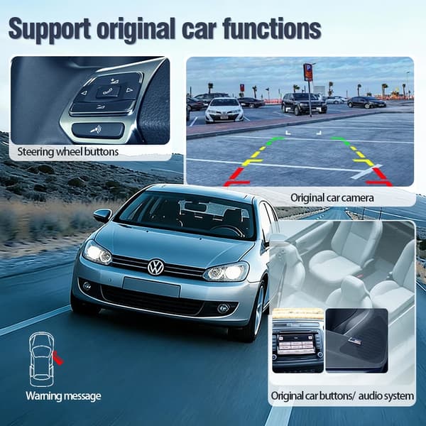 CarPlay Decoder, Android Auto Support, Bagkamera Kompatibilitet,Til VW RNS510
