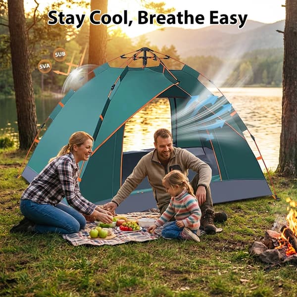 Campingtält, Snabb Montering, Vattentätt Material,grön