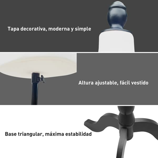 Sy Mannequin, Justerbar Højde, Holdbart Design,hvid