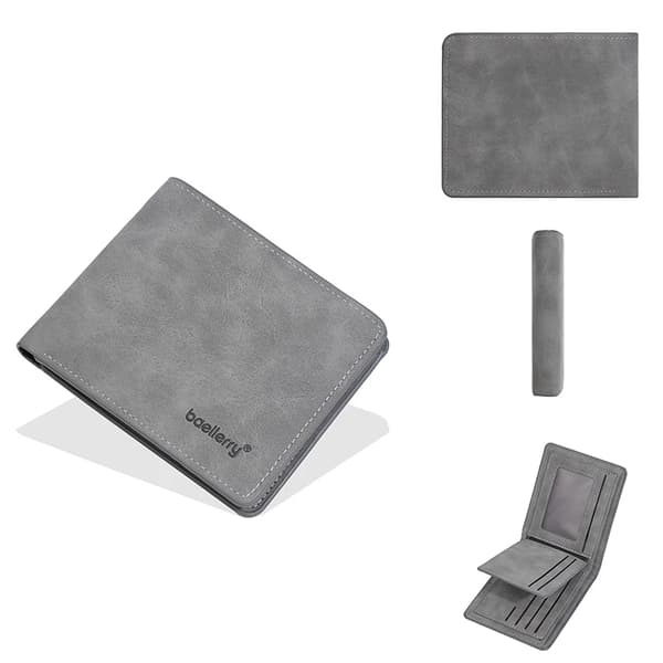 Plånbok, Minimalistisk Design, Flera Kortfack,GRÅ