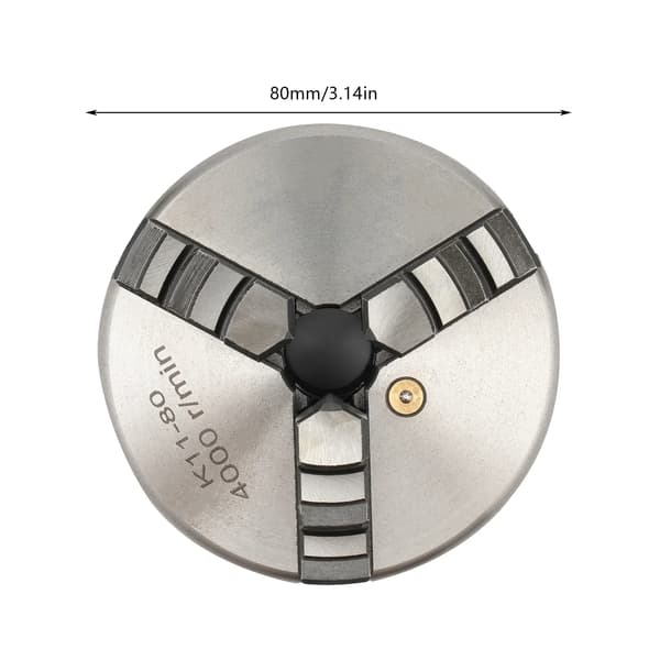 Svarvchuck, 3-käftad design, förbättrad klämnoggrannhet,Silver