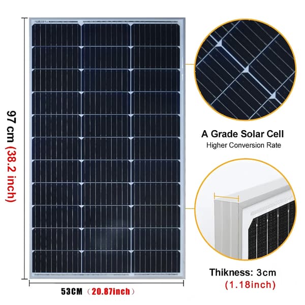 Solpanel, Vandtæt, Holdbar,2stk 100w panel