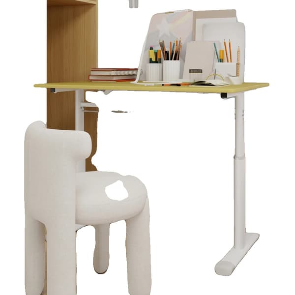 Justerbart Studiebord, Højdejusterbart, Multifunktionelt Design,Træ+ 60*100cm