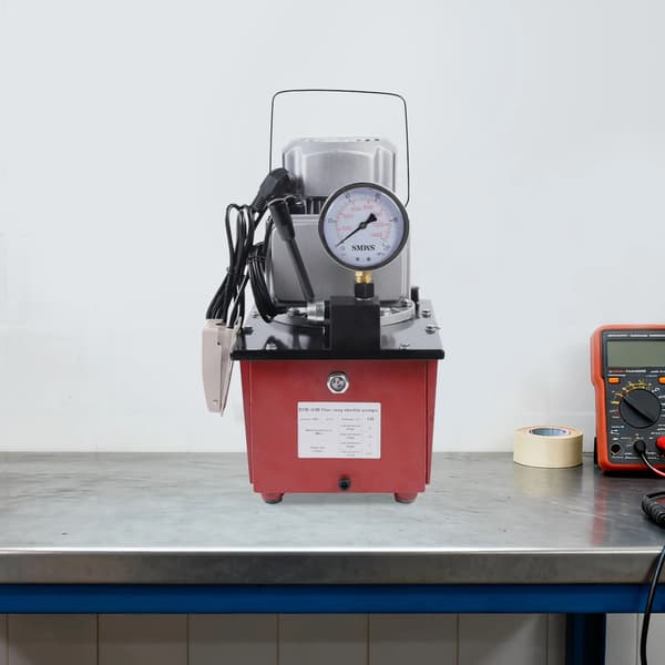 Elektrisk hydraulisk pump, manuell ventiloperation, högtryckskapacitet,Röd