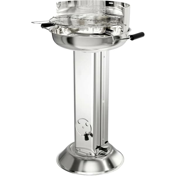 Kolgrill, Höjdjusterbart Galler, Bärbar Design,silver