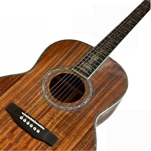 Folk Guitar, KOA-kropp, Ebenholts greppbräda,Brun