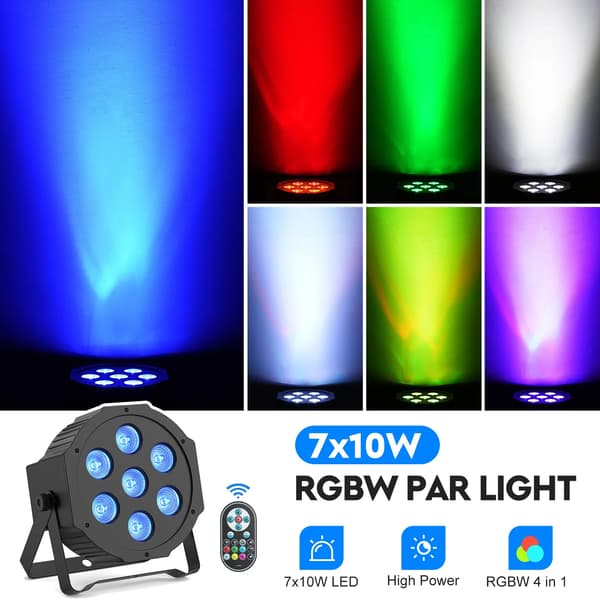 LED Par Valo, RGBW, Useita Ohjaustiloja,EU Plug 4PCS