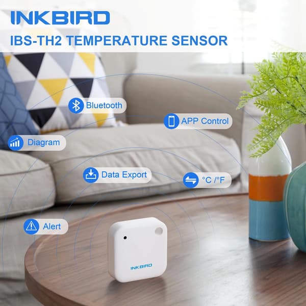 Digital termometer, Bluetooth-anslutning, användarvänlig appkontroll,IBS-TH2 Termometer
