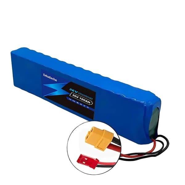 Litiumjonbatteri, 100Ah kapacitet, säkerhetsfunktioner, XT60-JST
