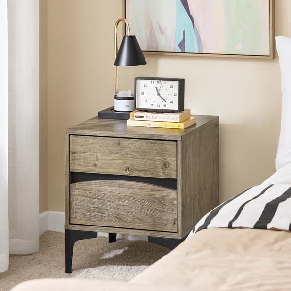 Sängbord, Modern Design, Hållbar Konstruktion,Mörk khaki