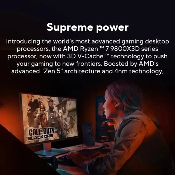 Processor, 8 kerner, 16 tråde, maksimal boost-hastighed 5,2 GHz, L3-cache 96 MB, TDP 120W
