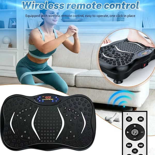 Vibrationsplatta, 99 hastighetsnivåer, Bluetooth-högtalare,svart