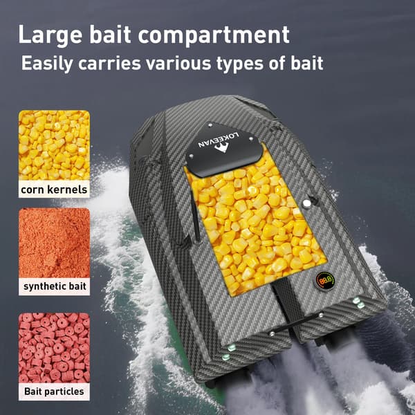 Bait Kastemaskine, GPS Positionering, Holdbart Design,D50B  Sort