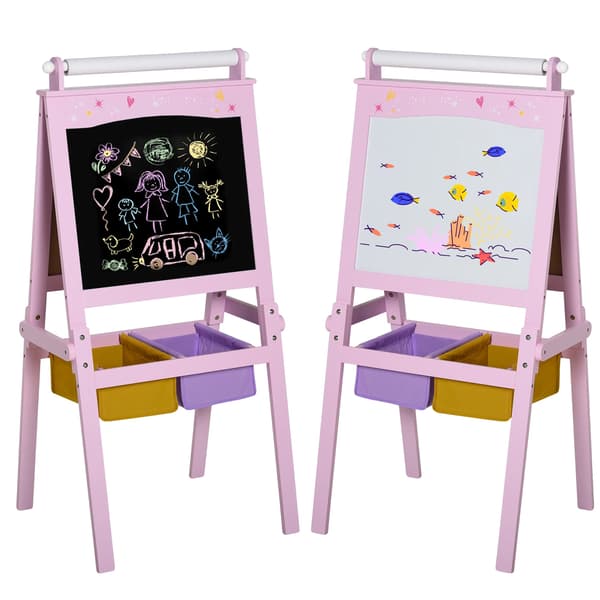 Målarställ, Dubbelsidig Design, Hållbar Konstruktion, Rosa