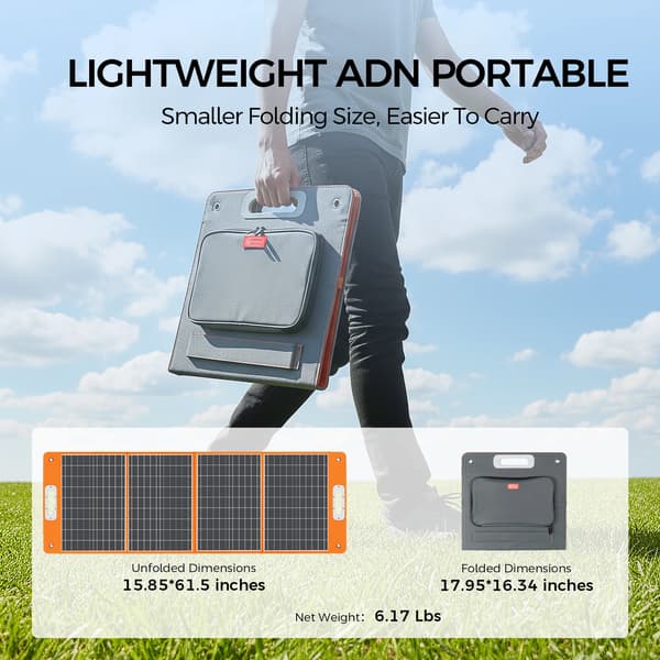 Bærbar Soloplader, Foldbart Design, Flere Udgange,FlashFish TSP18V100W