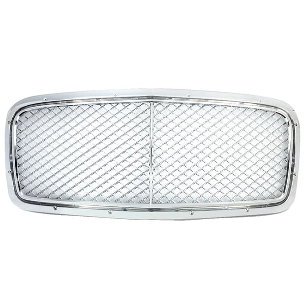 Front Bumper Øverste Grill, Holdbart ABS Plast, Nem Installation,Krom