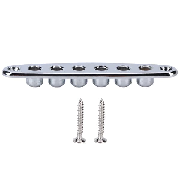 Gitarrsträng Genom Platta, Zinklegering Material, Förbättrad Stabilitet,Silver