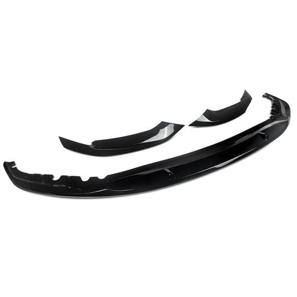 Front Splitter, Holdbart ABS Materiale, Kompatibel med Luksus M Sport Køretøjer,Glans Sort