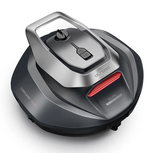 Robot Pool Cleaner, Trådløs Drift, Kraftfuld Dobbeltmotor System,sort